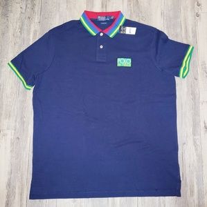 🆕️🚹POLO Hi Tech Polo w/multicolor collar, Lg🔥